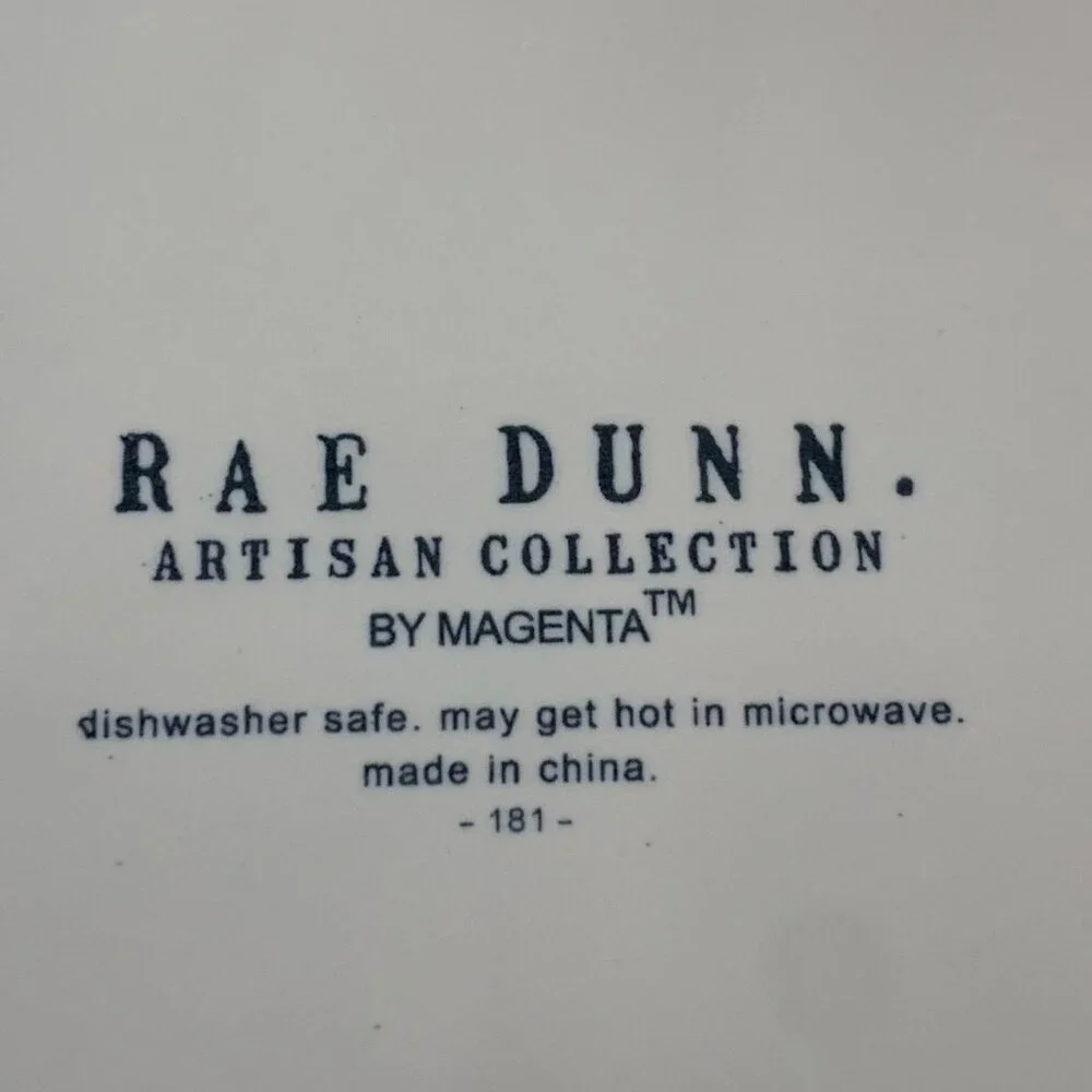 Rae Dunn EAT Ceramic Food Storage Container With Vented Plastic Lid